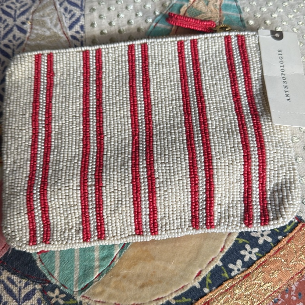 ANTHROPOLOGIE Fiona Beaded Strawberry Clutch - Picture 5 of 6